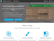 Tablet Screenshot of dropdownmenugenerator.com